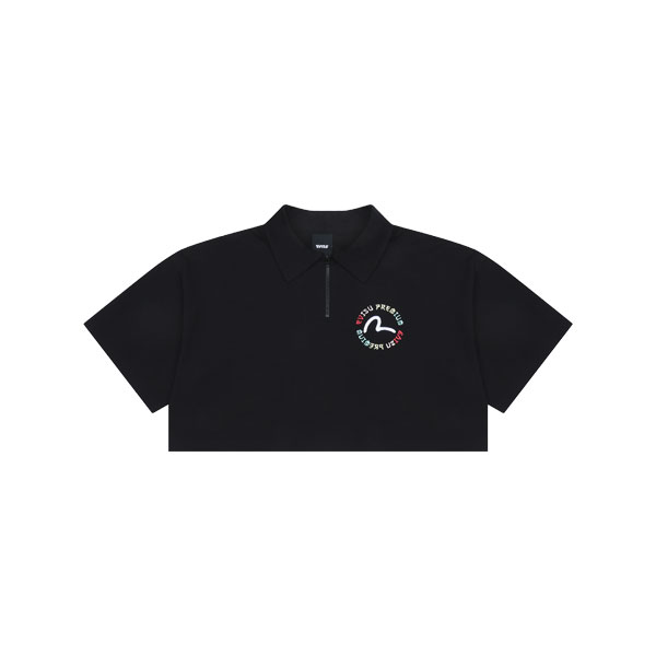 Color logo zipper Kara Crop T-shirt_EV2FTS952_BK