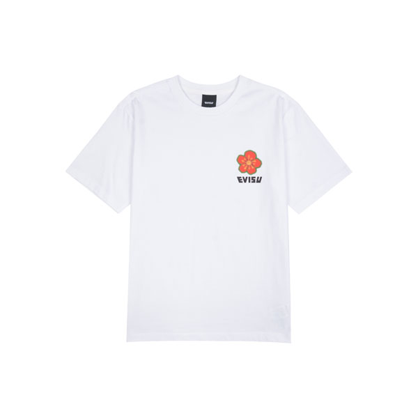 Halftone Flower loose fit Short-sleeve T-shirt_EV2UTS906_WH