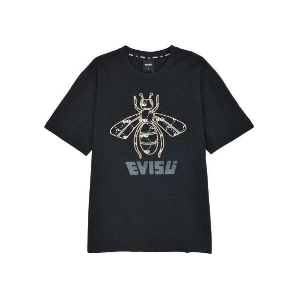 Bee embroidery loose fit Short-sleeve T-shirt_EU2UTS702_BK