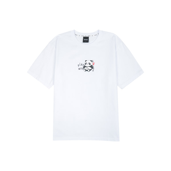 Panda lettering loose fit Short-sleeve T-shirt_EU2UTS704_WH