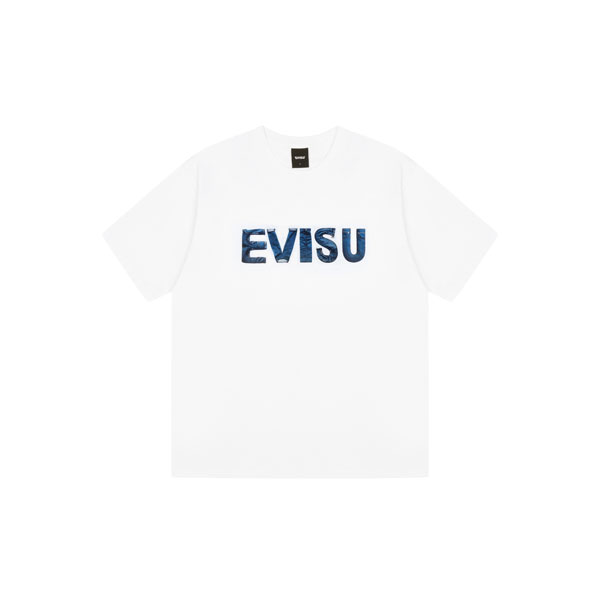 English Denim Print loose fit Short-sleeve T-shirt_EW2UTS917_WH