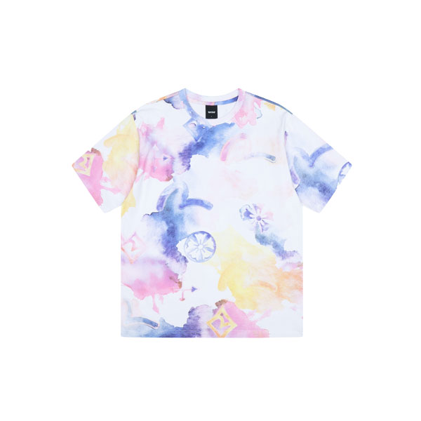 Front printed monogram Patterns loose fit Short-sleeve T-shirt_EW2UTS921_WH