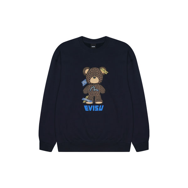 3D knitted Print Bear loose fit Man to man T-shirt_EW4UTS906_NA