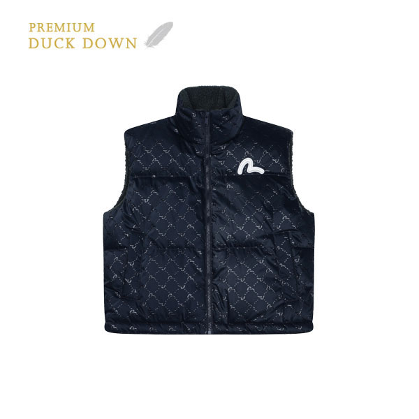 Monogram Crop Fit Boa Color Combination Down Vest_EW4FVT951_NA