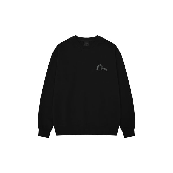 Round English Glitter Sweatshirt T-shirt_EX3UTS903_BK
