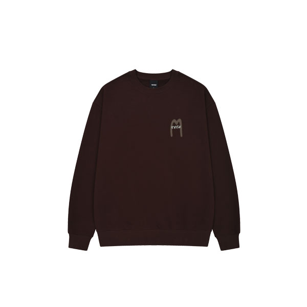 Lettering Embroidered Big Hills Sweatshirt T-shirt_EX4UTS704_BR
