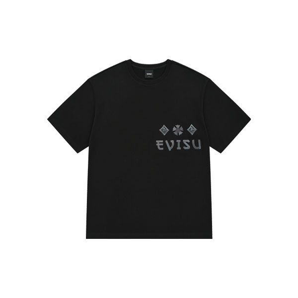 Side Embroidery Short Sleeves T-shirt_EY2UTS917_BK