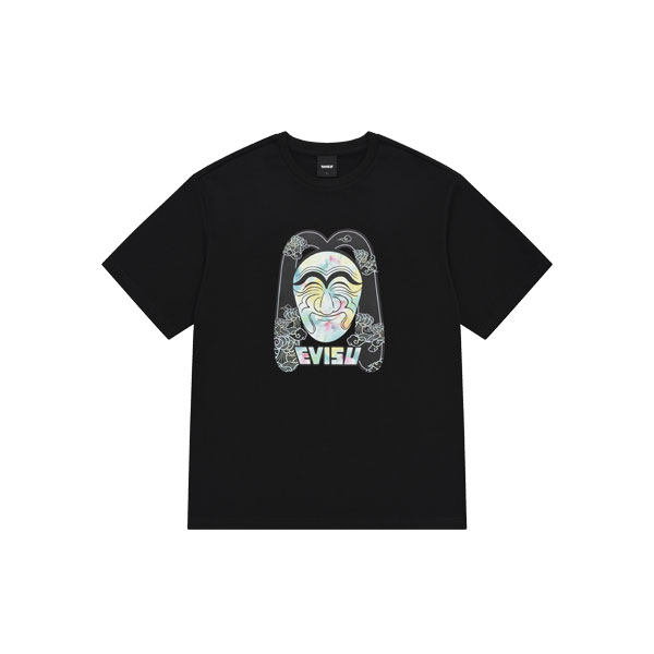 Mother-of-pearl Hahoe Mask Short-sleeve T-shirt_EY2UTS910_BK
