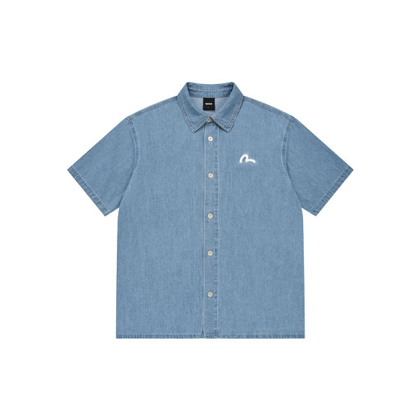 Basic Short-sleeve Denim Shirt_EY1MSH902_LD
