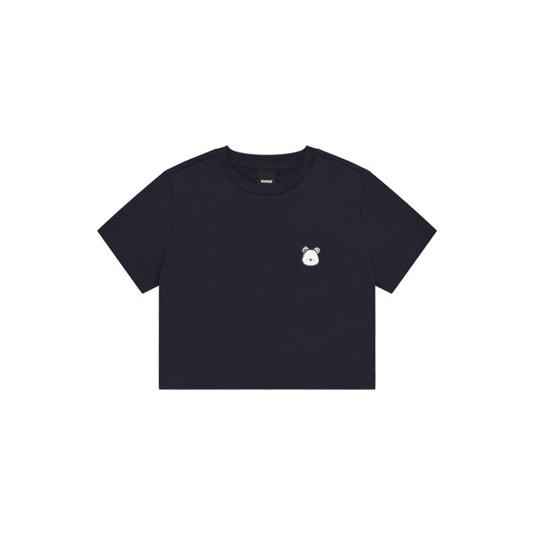 Bubble Lettering Bear Short-sleeve Crop T-shirt_EY2FTS951_NA