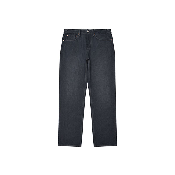 Double Pocket Embroidered New Regular Denim Pants_EY5MDP911_BK