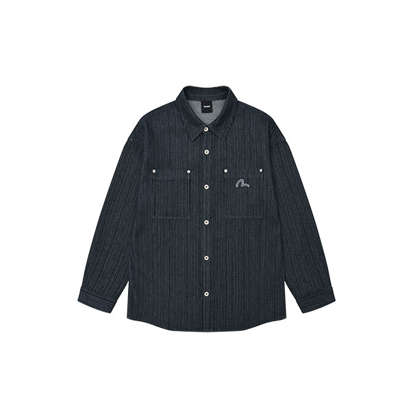 Stripe woven overfit Denim Shirt_EY5MSH912_ID