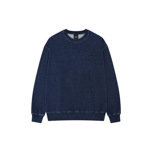 Garment Washing Embroidery Sweatshirt_EY4UTS901_BL